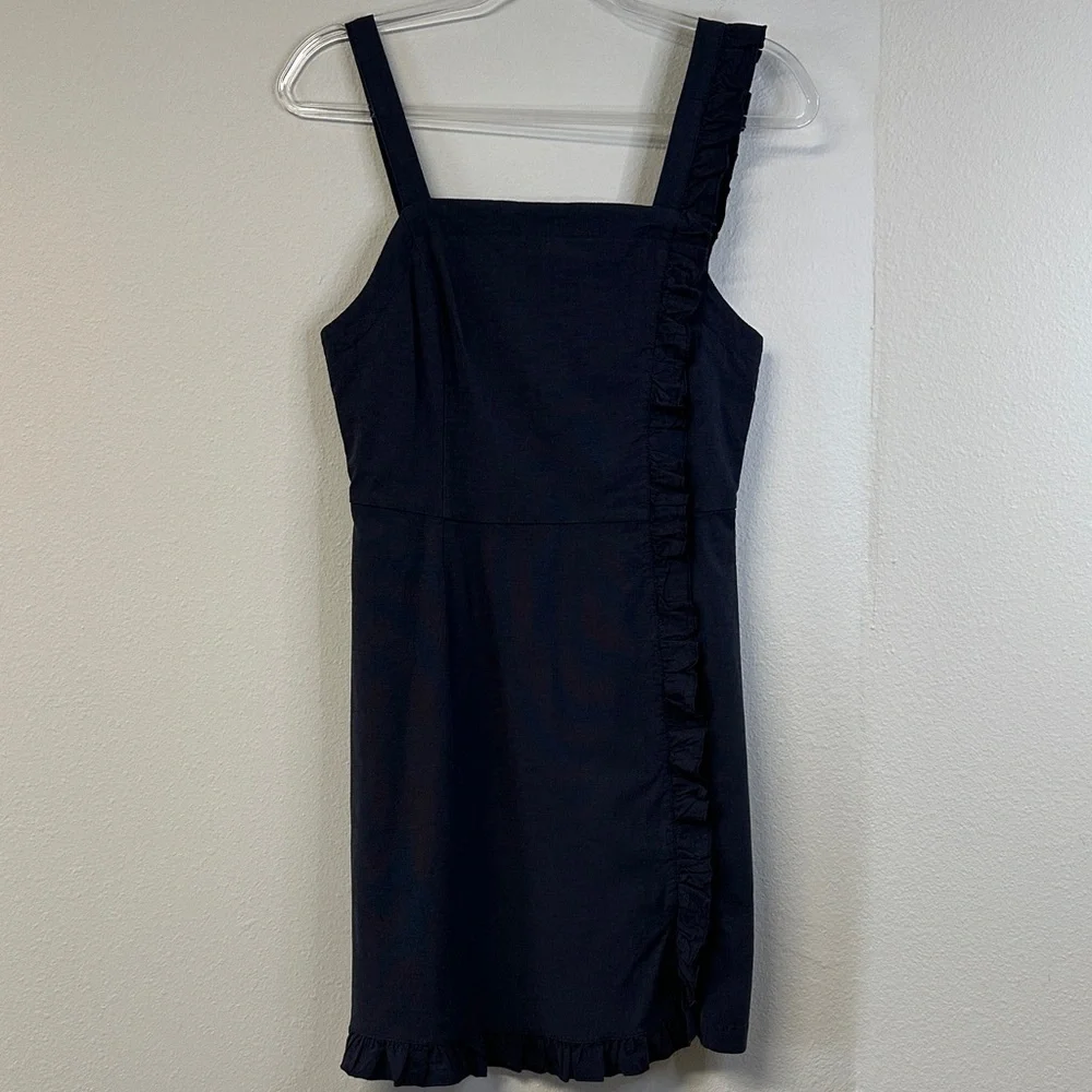 Modcloth Get Ready To Ruffle Navy Blue Mini Dress Women's Size 4 - Picture 1 of 7